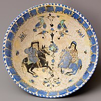 Horsemen, Mina'i ware, early 13th century, Iran.[190]