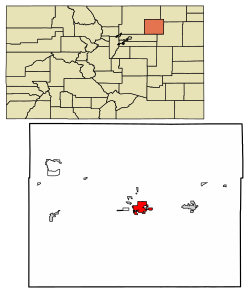 Location of the City of Fort Morgan in Morgan County, Colorado.