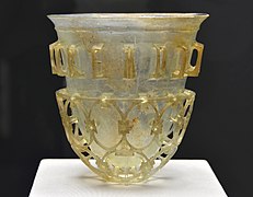 Glass cage cup from the Rhineland, 4th century