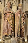 Ekkehard and Uta; attributed to the Master of Namburg; 1245–1260; limestone and polychromy; height: c. 1.9 m; Naumburg Cathedral (Naumburg, Germany)[139]