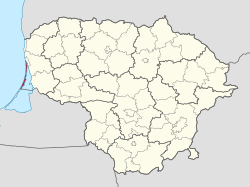 Location of Neringa Municipality within Lithuania
