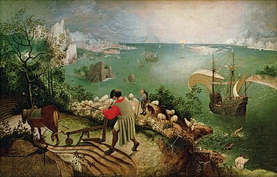 Landscape with the Fall of Icarus, Pieter Bruegel the Elder, c. 1558