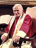 Pope John Paul II, head of the Catholic Church from 1978 until 2005