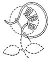 Rosette chain stitch