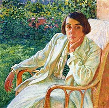 Painting of Élisabeth by Théo van Rysselberghe, 1916
