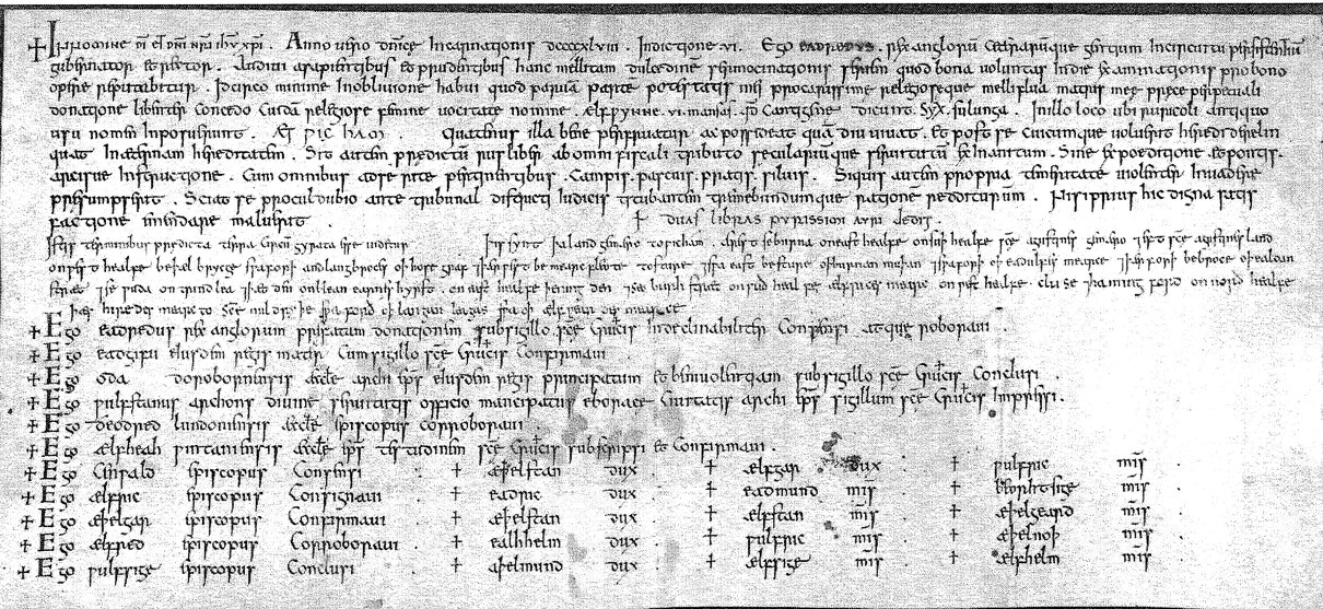 Charter of Eadred of 948