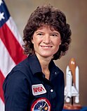 Sally Ride, female astronaut.