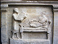Image 46Slave holding writing tablets for his master (relief from a 4th-century sarcophagus) (from Roman Empire)