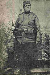 Miljanov's daughter Milica, soldier and war heroine in World War I