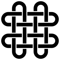 Ìbọ̀ onígun mẹ́rin, (Quadruple Solomon's knot).