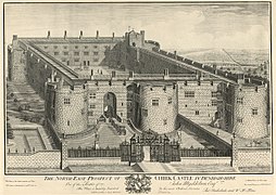 The north east prospect of Chirk Castle, 1735