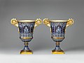 Gothic Revival - Pair of vases; manufactured in 1832, decorated in 1844; hard-paste porcelain; 36.4 x 32.7 x 20 cm; Metropolitan Museum of Art