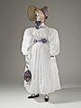 Woman's muslin dress, c. 1830.