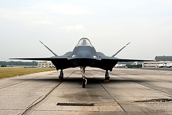 The V-tail of the YF-23