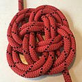 Chinese button knot Doubled ABOK #603 flat, with each end from following from outside