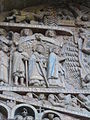 Conques Abbey-church doorway carving detail