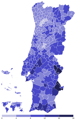 Share of CHEGA (CH) by municipality