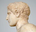 Marble statue of an ephebe (detail), c. 400 BC