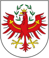Wappen des heutigen österreichischen Bundeslandes Tirol mit Ehrenkränzlein