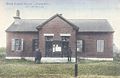 Old Brick Schoolhouse c. 1910, once located near Pine Hill Cemetery