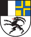 Modern coat of arms of the Swiss canton of Graubünden, combined (marshalled) from the three older (15th to 16th century) coats of arms of the Three Leagues in 1932.