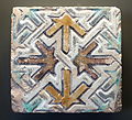 Cuerda seca tile from the Alcazar of Seville, 12th-13th century