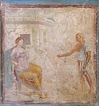 Daedalus and Pasiphaë, fresco in Pompeii, 1st century AD
