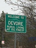 Devore City Sign
