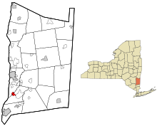 Location of Wappingers Falls, New York