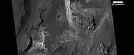 Layered butte in Aureum Chaos, as seen by HiRISE under HiWish program.