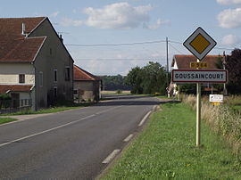 The road into Goussaincourt