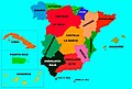 Federal states in the 1st Spanish Republic according to Constitution in 1873. There is an Old and New Castile.