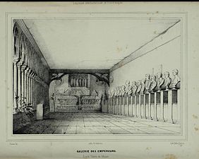 Gallery of the Emperors in the cloister of the Musée des Augustins c. 1842