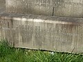 Closeup of the inscription regarding Joseph Bell