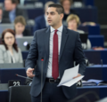 Ian Borg addressing the European Parliament during the Maltese Presidency for the Council of the European Union in 2017