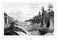 Illustration of Imatra in Finland framstäldt i teckningar edited by Zacharias Topelius and published 1845-1852.