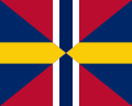 Naval Jack 1844–1905 (during Union with Sweden, also used by the Swedish Navy)