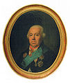 Josias von Qualen, Träger des Elefanten-Ordens, des Dannebrog­ordens und des St.-Annen-Ordens.