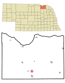 Location of Bazile Mills, Nebraska