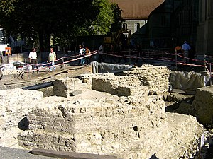 Remains of a Roman fighting tower in Constance (as at 2004)