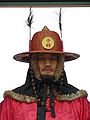 Nambawi worn under jurip (주립, a red hat) with feathers