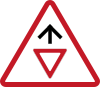 Give way sign ahead