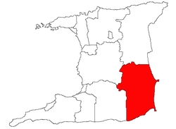 Location of Mayaro-Rio Claro in Trinidad