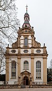 Ev. Drei­fal­tig­keits­kirche, Speyer: Frontaler Dachreiter
