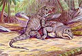 Reconstruction of a T. potens feasting on a Ulemosaurus
