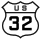 U.S. Route 32 marker