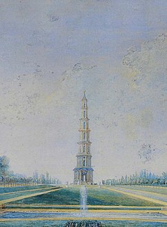 View of the pagoda (painting attributed to Louis-Nicolas Van Blarenberghe, Musée du Louvre)
