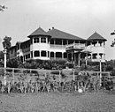 Home of Mau leader Olaf Frederick Nelson on Upolu island, circa 1936