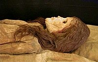 Xiaohe cemetery, the Princess of Xiaohe (female mummy with European features).
