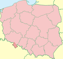 Location of Kłodzko Land in Poland